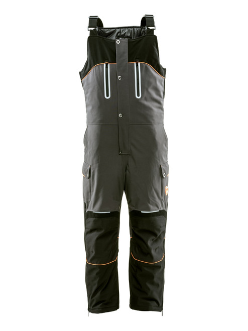 Black-PolarForce® Bib Overalls front view