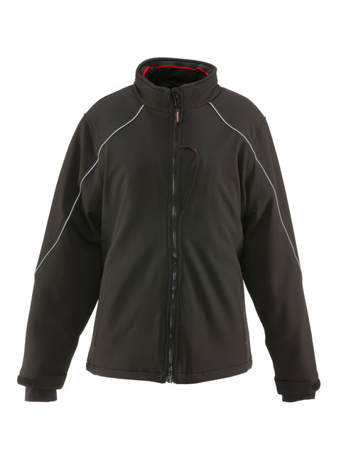 Black-Women's Insulated Softshell Jacket front view