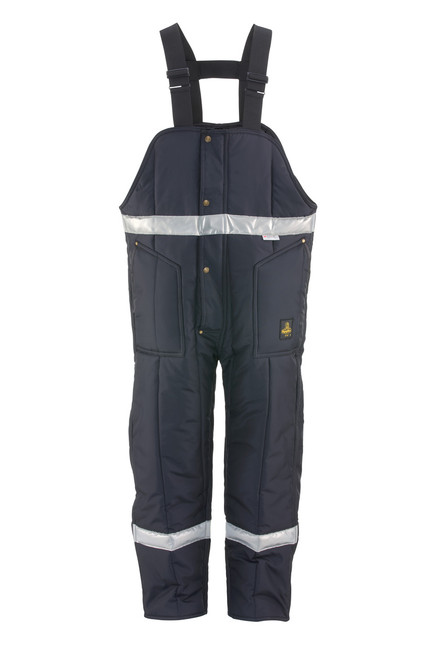 Navy-Iron-Tuff® Enhanced Visibility Bib Overalls front view