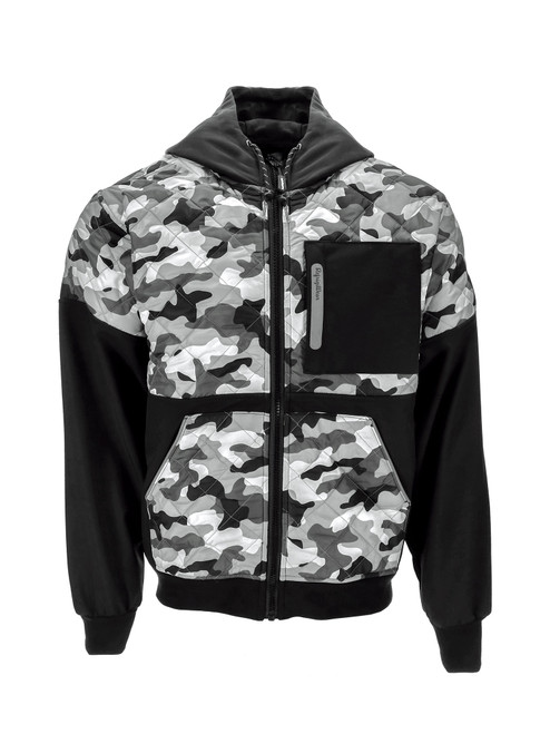 Camo Diamond Quilted Hooded Jacket