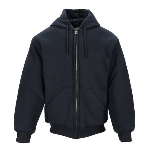 Navy Insulated Quilted Sweatshirt #647 front view