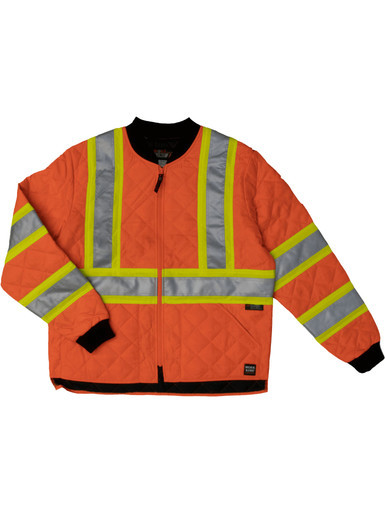 Front view of Quilted HiVis Jacket