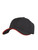 Black/Red-Brushed Sandwich Ball Cap