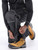 Black-ErgoForce® Waterproof Low Bib Overalls - leg zipper feature closed