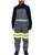 Lime/Gray-Freezer Edge® Bib Overalls on a model