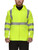 Lime-HiVis Hooded Sweatshirt on a model