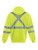 Lime-HiVis Hooded Sweatshirt back view