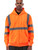 Orange-HiVis Hooded Sweatshirt on a model