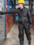 Black-Woman wearing Women's Quilted Jacket in a cold warehouse