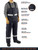 Navy-Iron-Tuff® Enhanced Visibility Bib Overalls features infographic