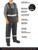 Navy-Iron-Tuff® Enhanced Visibility Bib Overalls features infographic