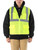 Lime-Zipper Mesh Safety Vest