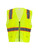 Lime-Safety Vest with Pockets & Radio Loop front view