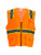 Orange-Safety Vest with Pockets & Radio Loop front view