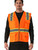Orange-Safety Vest with Pockets & Radio Loop on a model