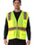 Lime-Safety Vest with Pockets & Radio Loop on a model