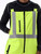 Lime/Black -HiVis Insulated Softshell High Bib Overalls pocket detail view