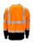 HiVis Crewneck Sweatshirt with Reflective Tape - Orange back view