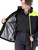Women's Two-Tone HiVis Insulated Softshell Jacket inside lining detail - Lime/Black