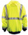 Lime-Hi-Vis Black Bottom Full-Zip Hoodie back view