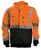 Orange-Hi-Vis Black Bottom Full-Zip Hoodie