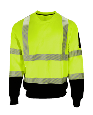 HiVis Crewneck Sweatshirt with Reflective Tape