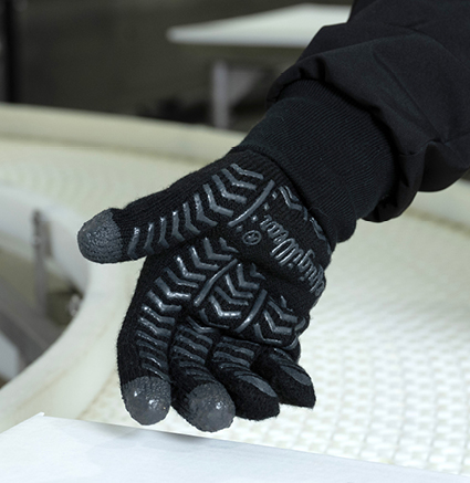 Herringbone Grip Gloves with 3-Finger Dip