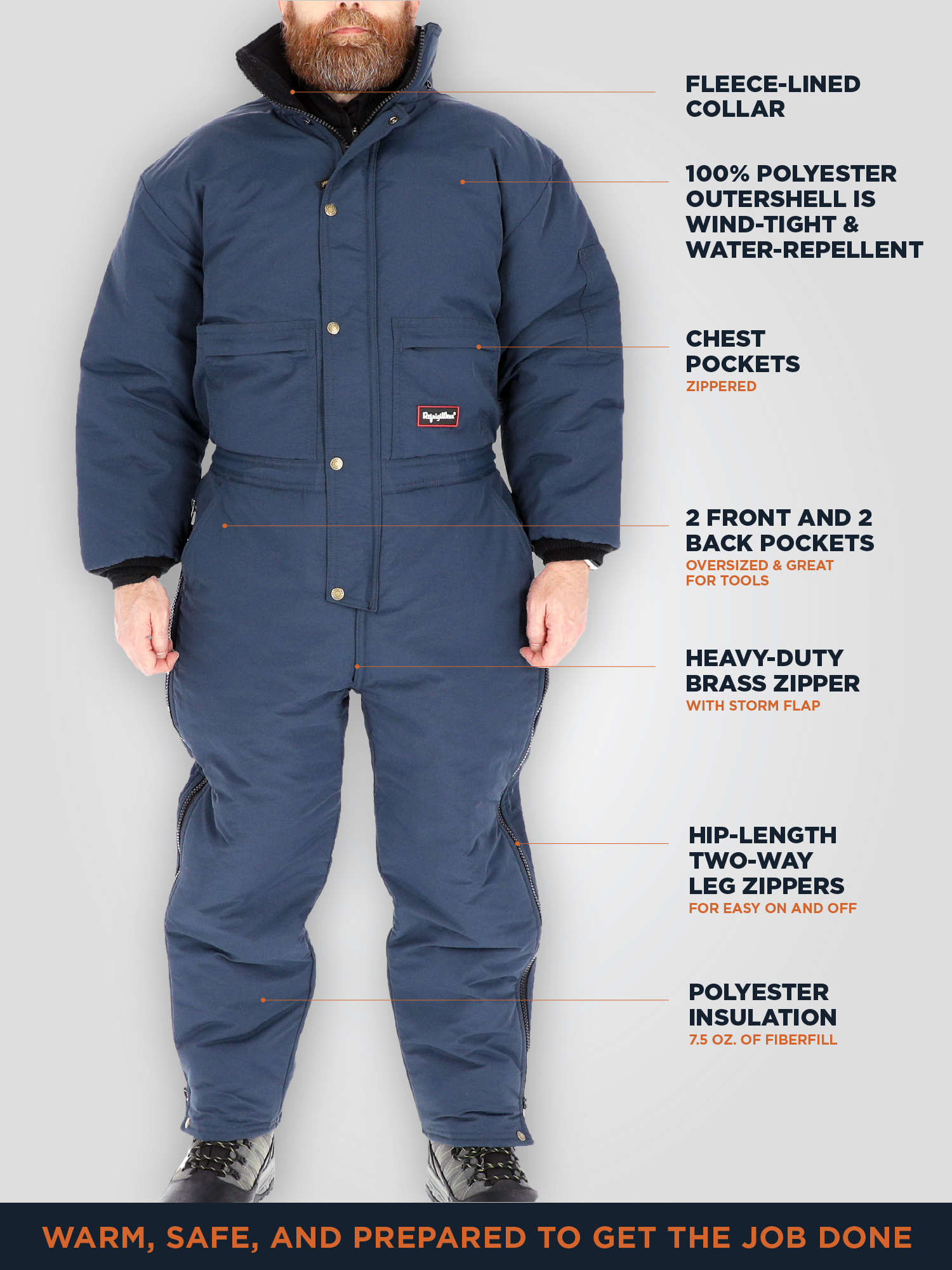 ChillBreaker™ Coveralls (0440) | Rated for 0°F | RefrigiWear