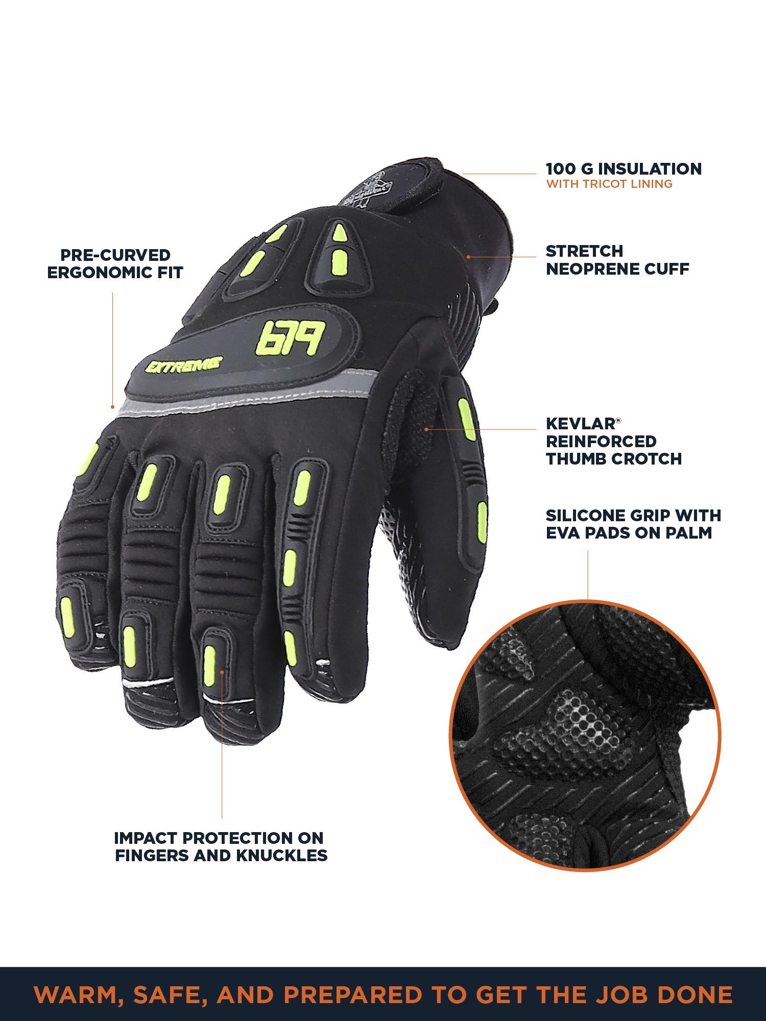 Extreme Freezer Glove (679) Rated for -30°F RefrigiWear