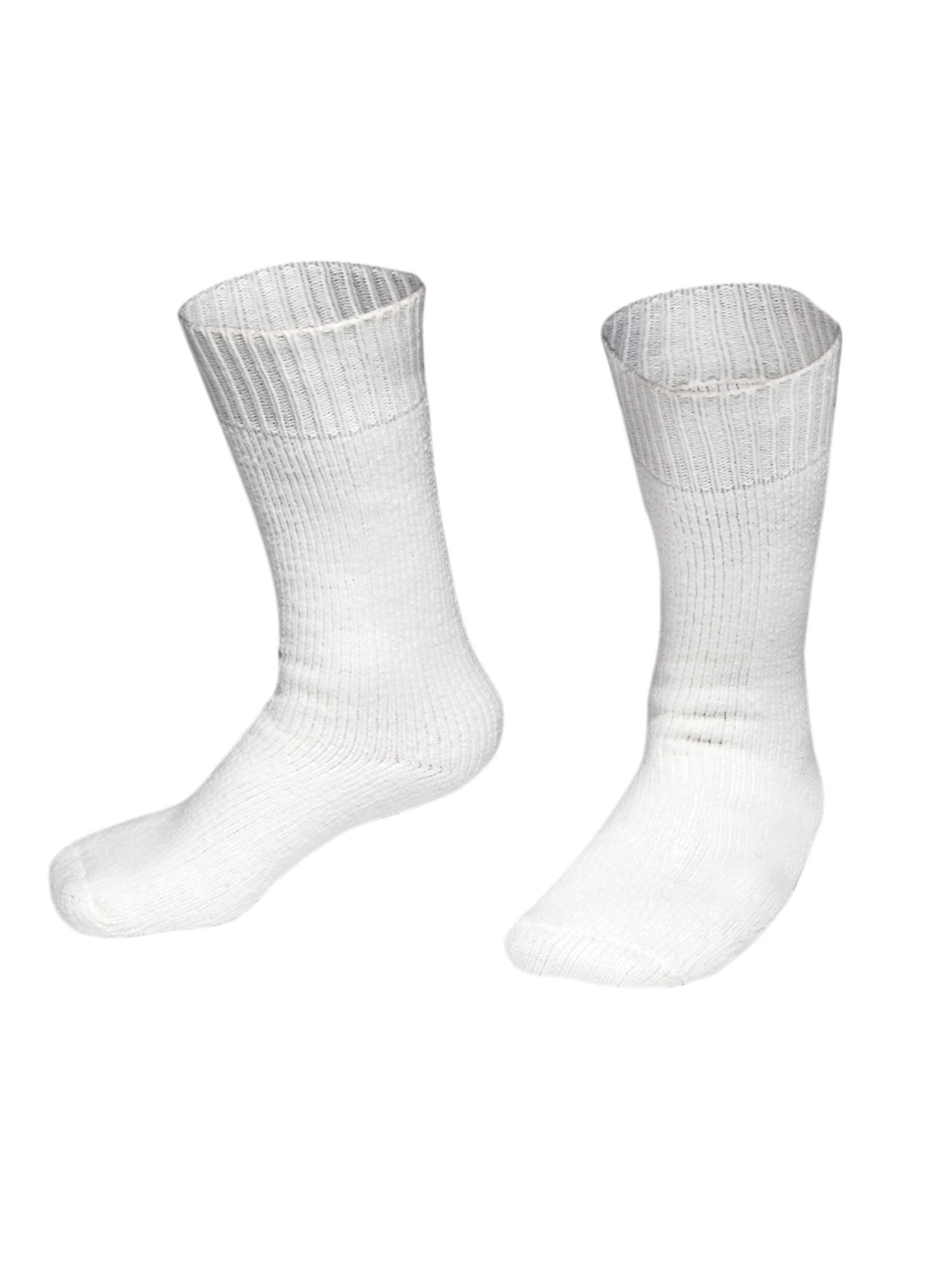 RefrigiWear Wick Socks | White | Ragg Wool/Nylon/Cotton | S/M