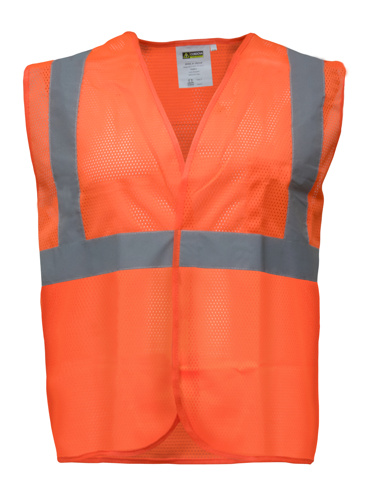 RefrigiWear Mesh Safety Vest | Orange | Fit: Big & Tall | Ragg Wool/Fabric | M