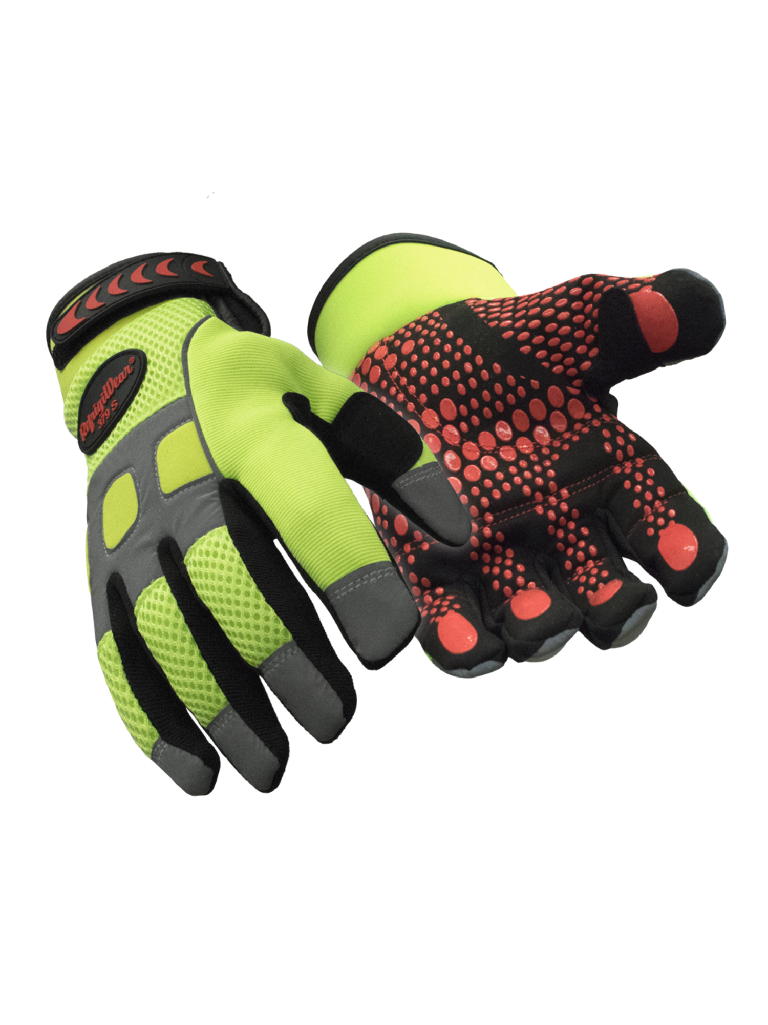 RefrigiWear Insulated HiVis Super Grip Glove | Lime | Ragg Wool/Synthetic/Leather | L