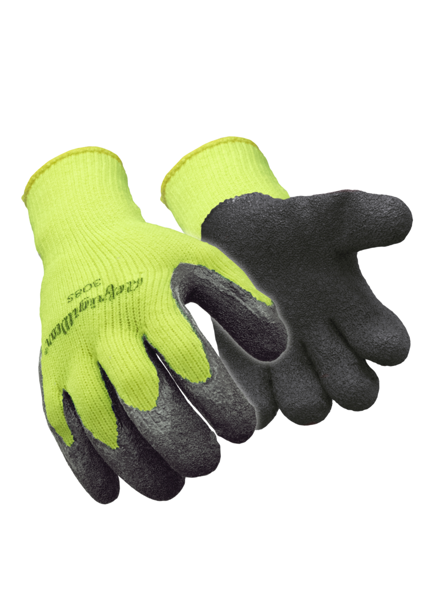 RefrigiWear HiVis Thermal Ergo Glove | Waterproof | Lime | Ragg Wool/Brushed/Acrylic | S