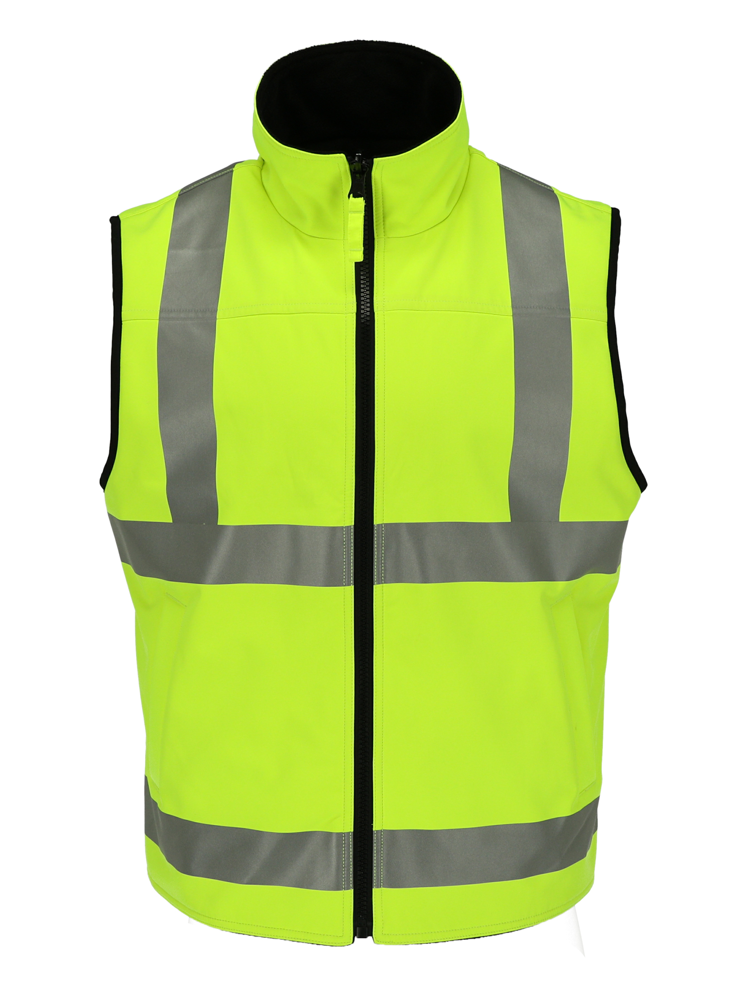 RefrigiWear HiVis Reversible Softshell Vest | Lime | Fit: Big & Tall | 100% Polyester | S