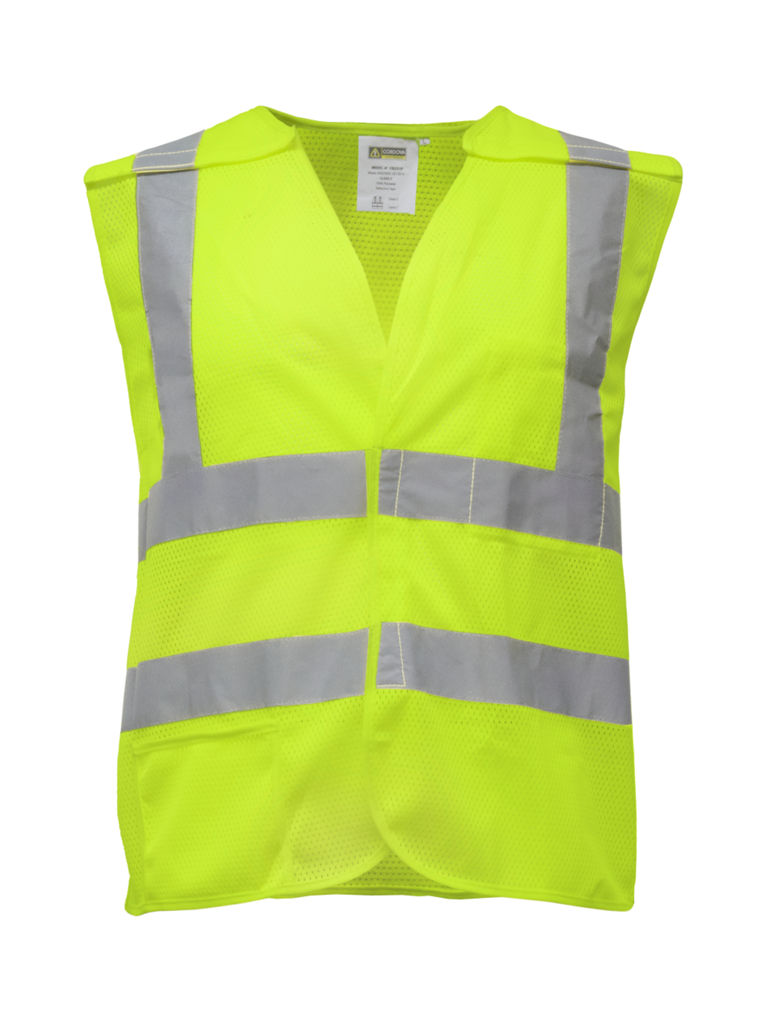 RefrigiWear Break Away Mesh Safety Vest | Lime | Fit: Big & Tall | Ragg Wool/Fabric | M