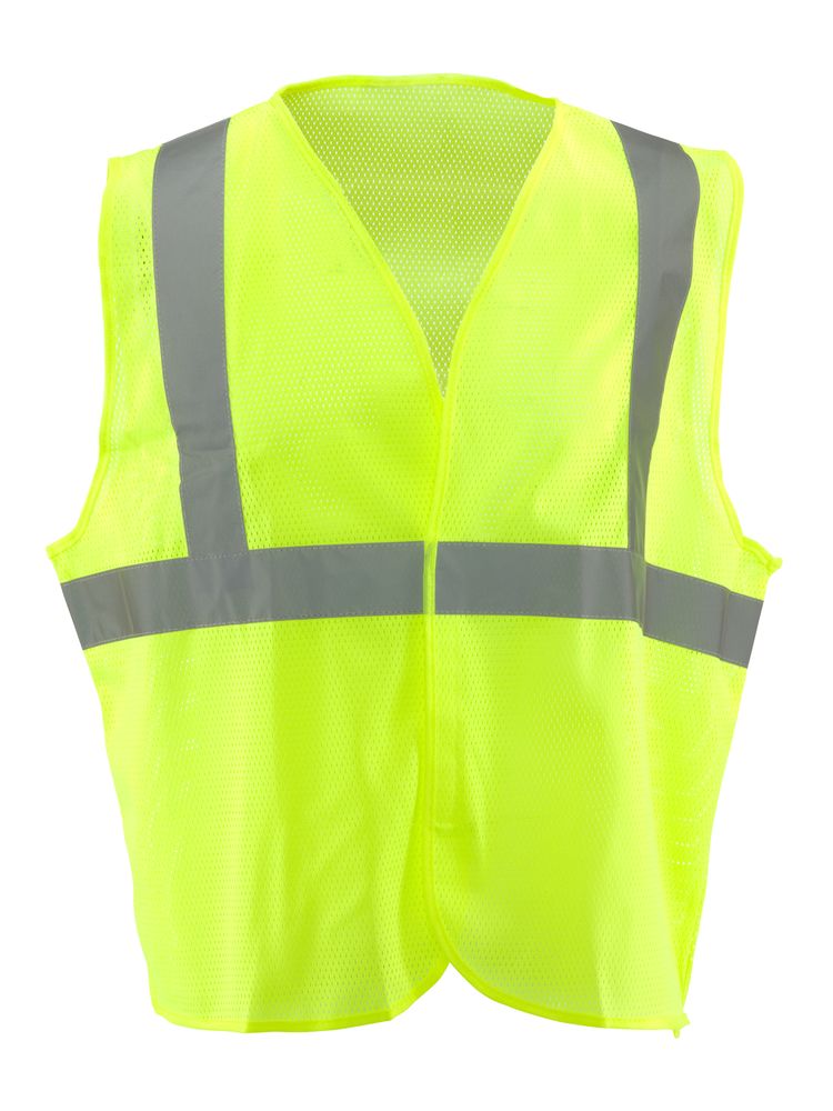 RefrigiWear Mesh Safety Vest | Lime | Fit: Big & Tall | Ragg Wool/Fabric | L