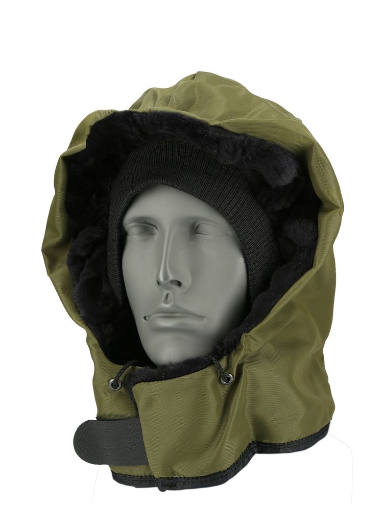 RefrigiWear Iron-Tuff® Snap-On Hood Fleece Lined | Sage | Ragg Wool/Nylon/Fleece