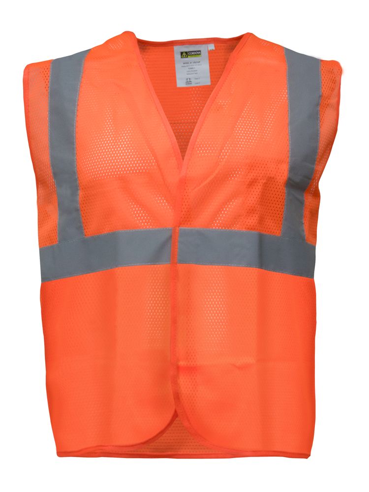 RefrigiWear Mesh Safety Vest | Orange | Fit: Big & Tall | Ragg Wool/Fabric | XL