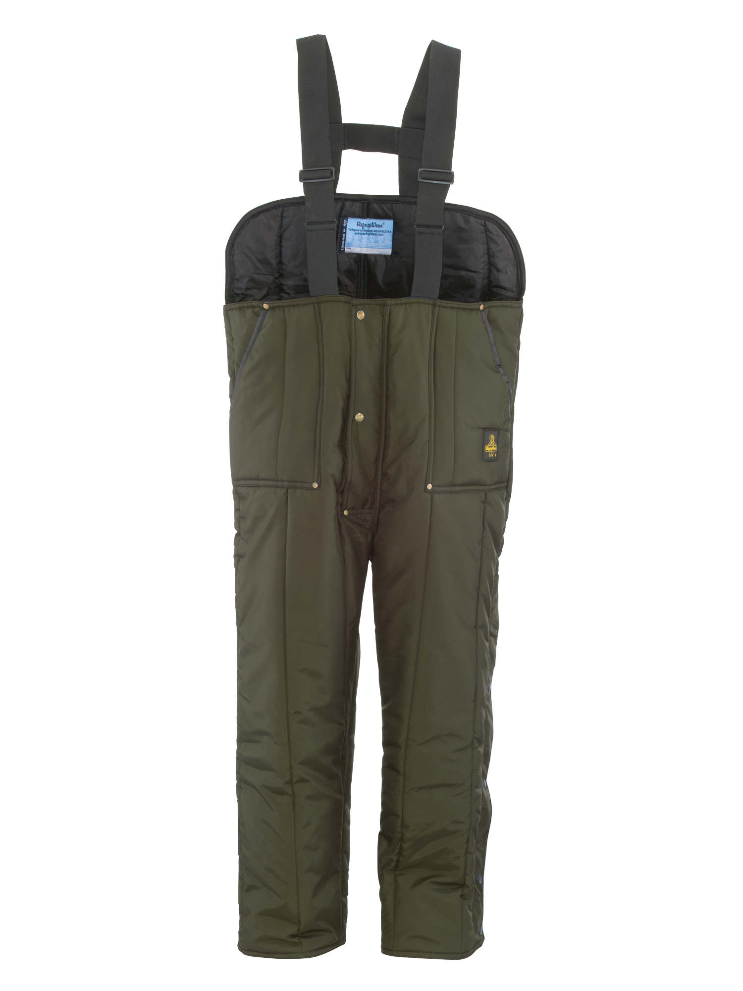 RefrigiWear Iron-Tuff® Low Bib Overalls | Sage | Fit: Big & Tall | Ragg Wool/Polyester/Nylon | M