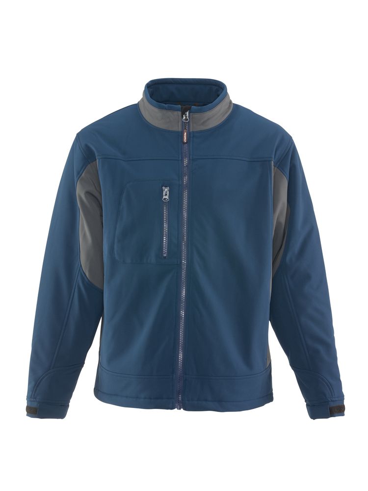 RefrigiWear Insulated Softshell Jacket | Navy/Charcoal | Fit: Big & Tall | 100% Polyester | L