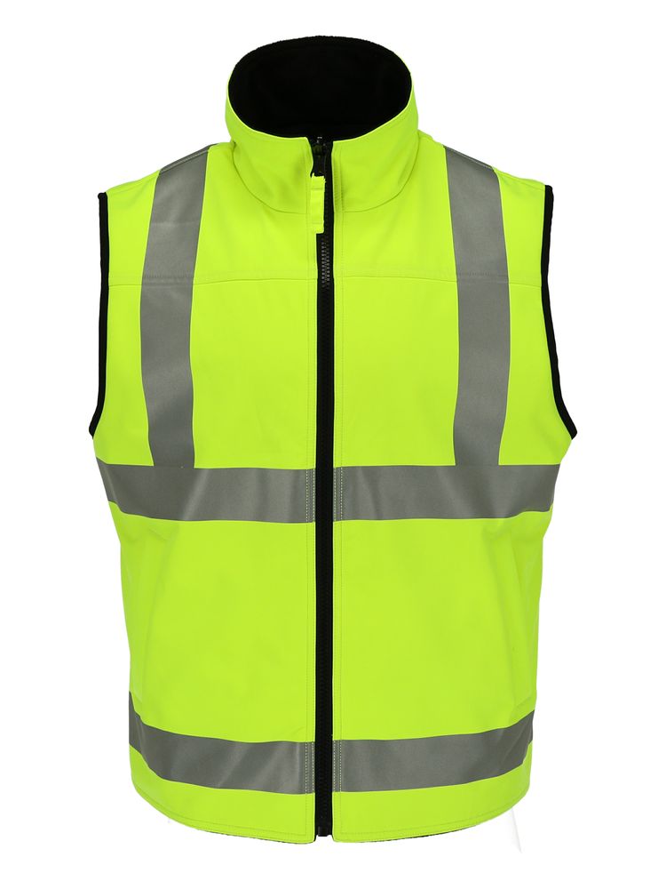 RefrigiWear HiVis Reversible Softshell Vest | Lime | Fit: Big & Tall | 100% Polyester | M