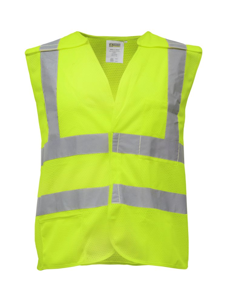 RefrigiWear Break Away Mesh Safety Vest | Lime | Fit: Big & Tall | Ragg Wool/Fabric | L