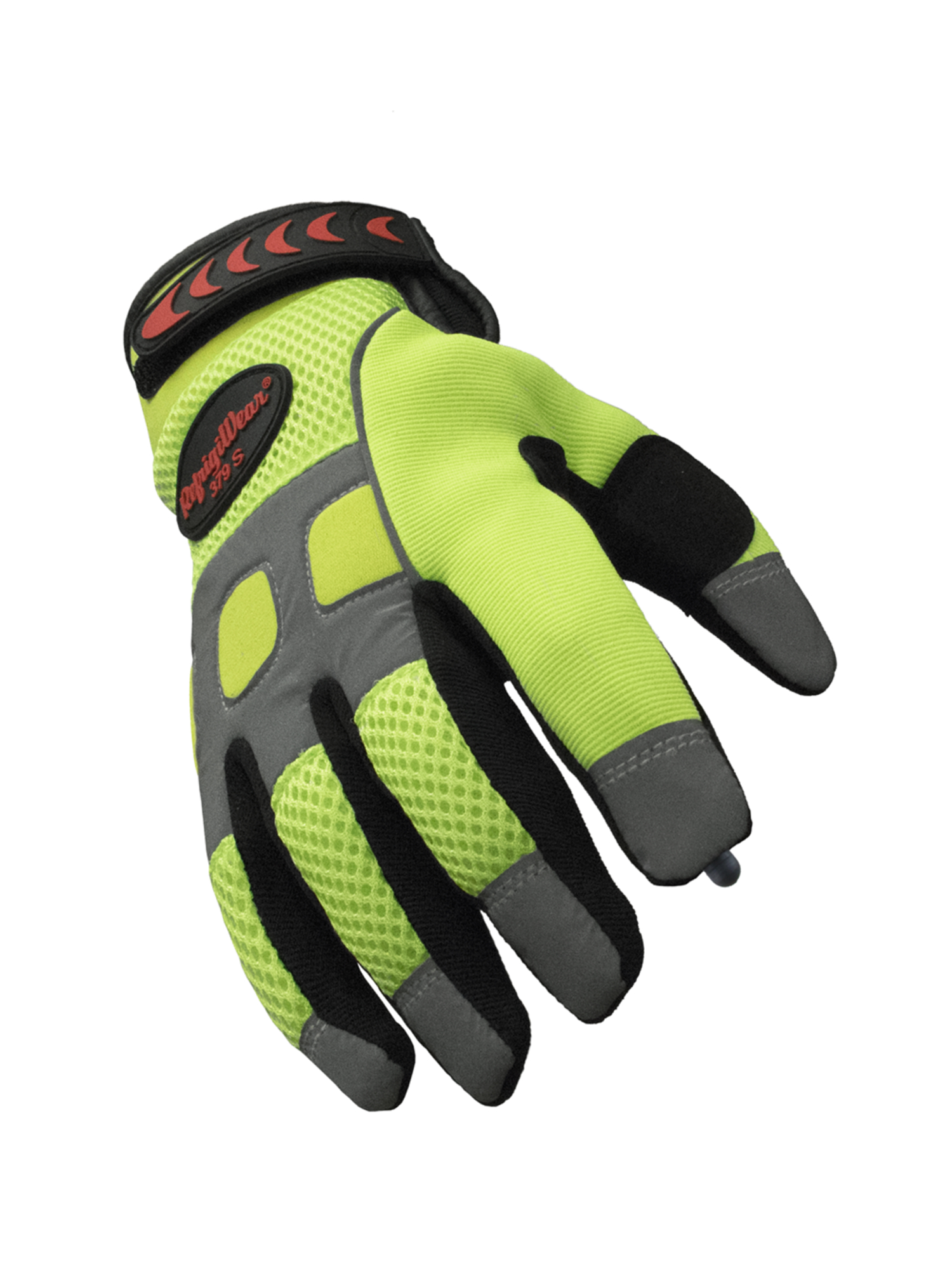 RefrigiWear Insulated HiVis Super Grip Glove with Key-Rite Nib Lime L