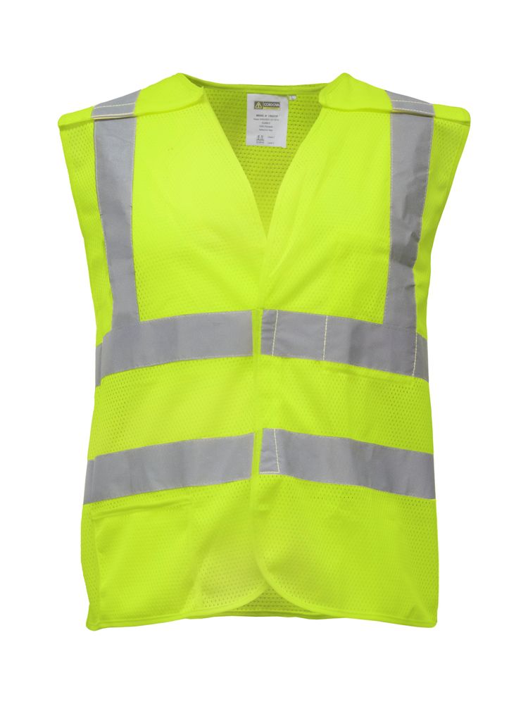RefrigiWear Break Away Mesh Safety Vest | Lime | Fit: Big & Tall | Ragg Wool/Fabric | XL