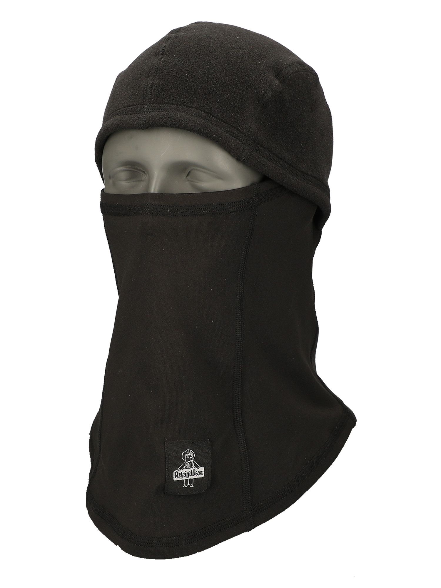 RefrigiWear Convertible Balaclava | Black | Ragg Wool/Polyester/Fleece | L/XL