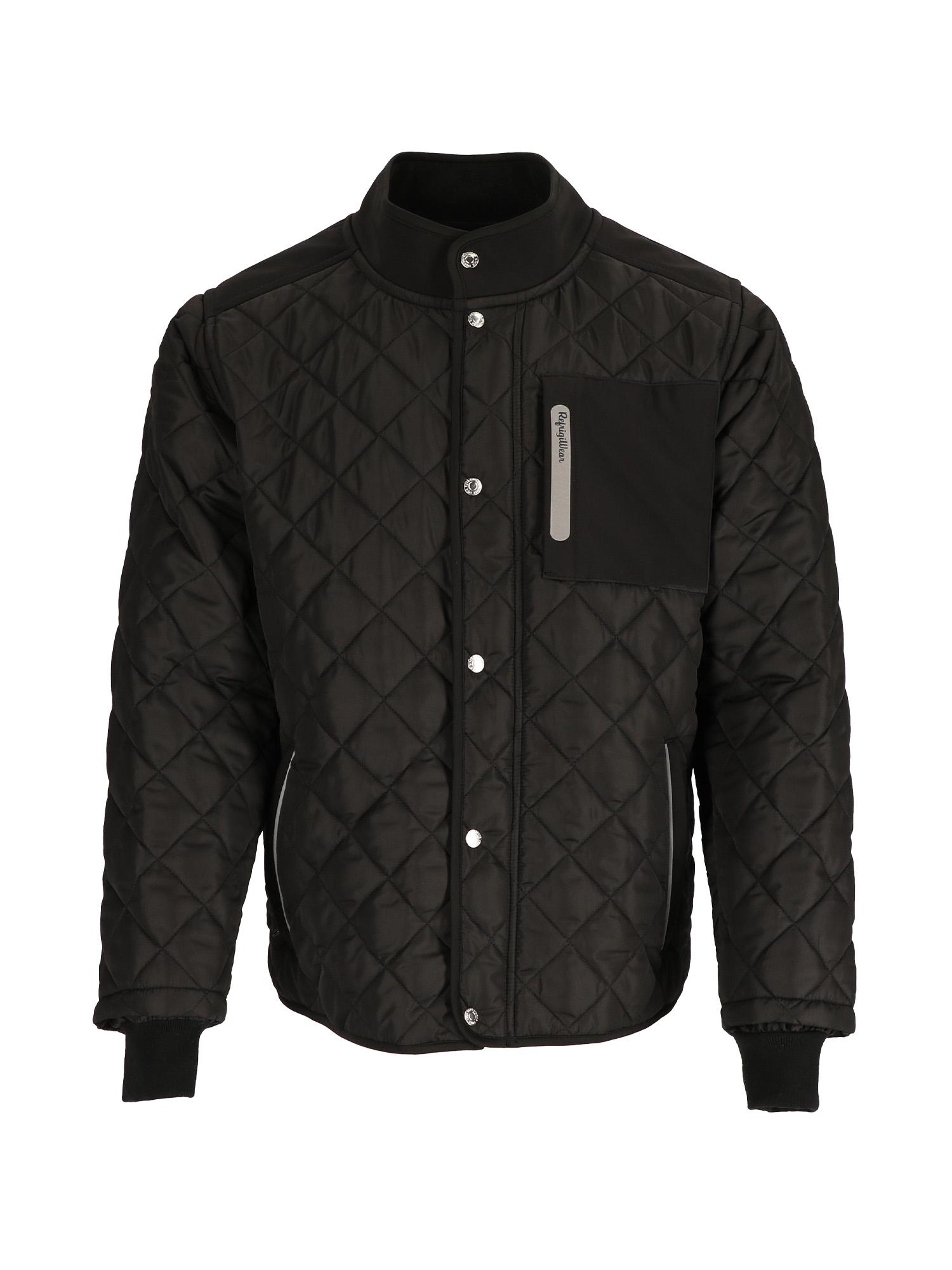 RefrigiWear Insulated Diamond Quilted Jacket Black Fit: Big & Tall 2XL