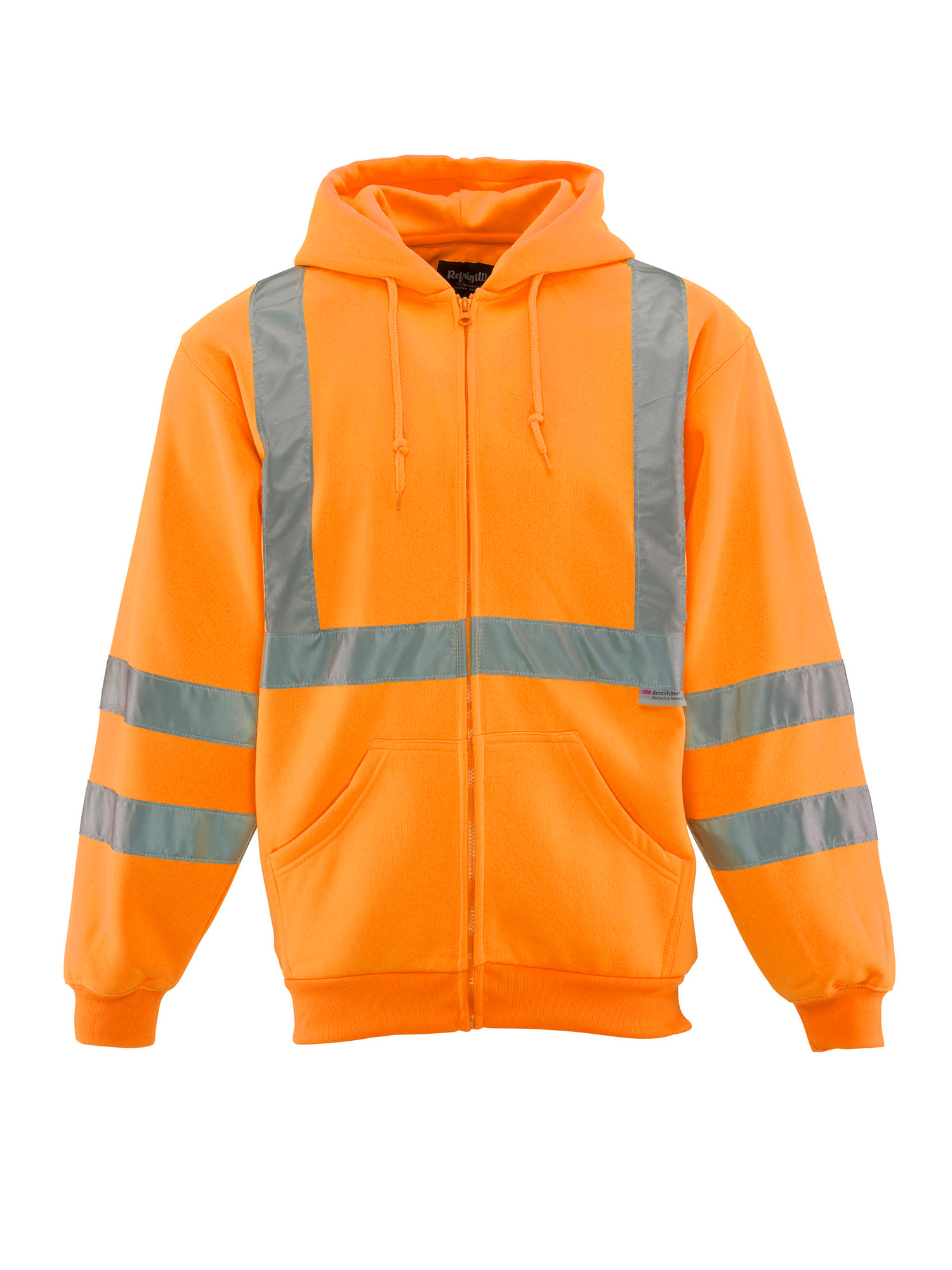 RefrigiWear HiVis Hooded Sweatshirt Orange Fit: Big & Tall S
