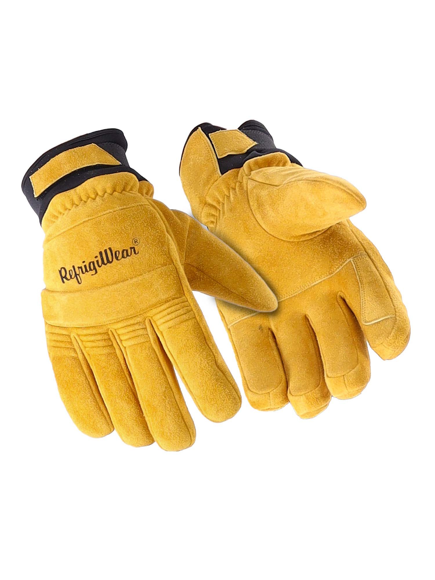 RefrigiWear Stretch Knuckle Insulated Leather Glove Gold M