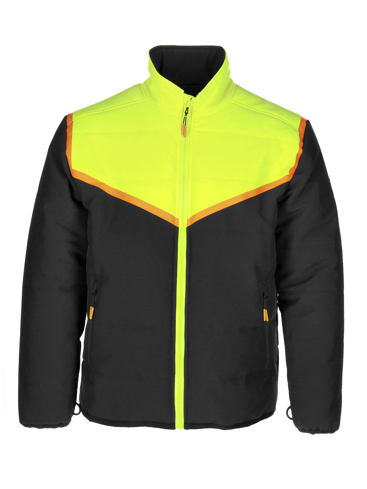 RefrigiWear FrostFlex Insulated Quilted Jacket Black/Lime Fit: Big & Tall XL