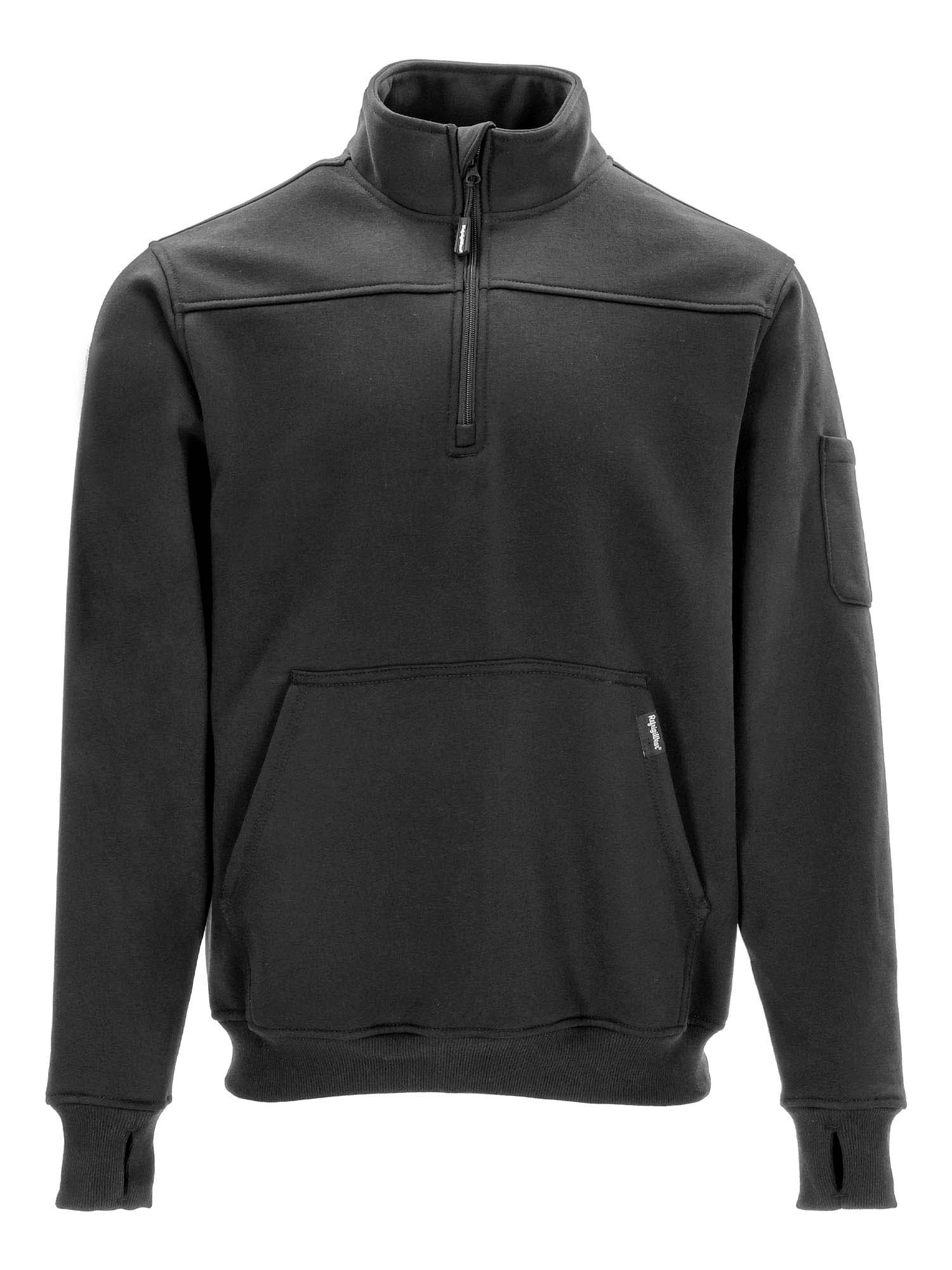 RefrigiWear Quarter-Zip Sweatshirt Black Fit: Big & Tall M